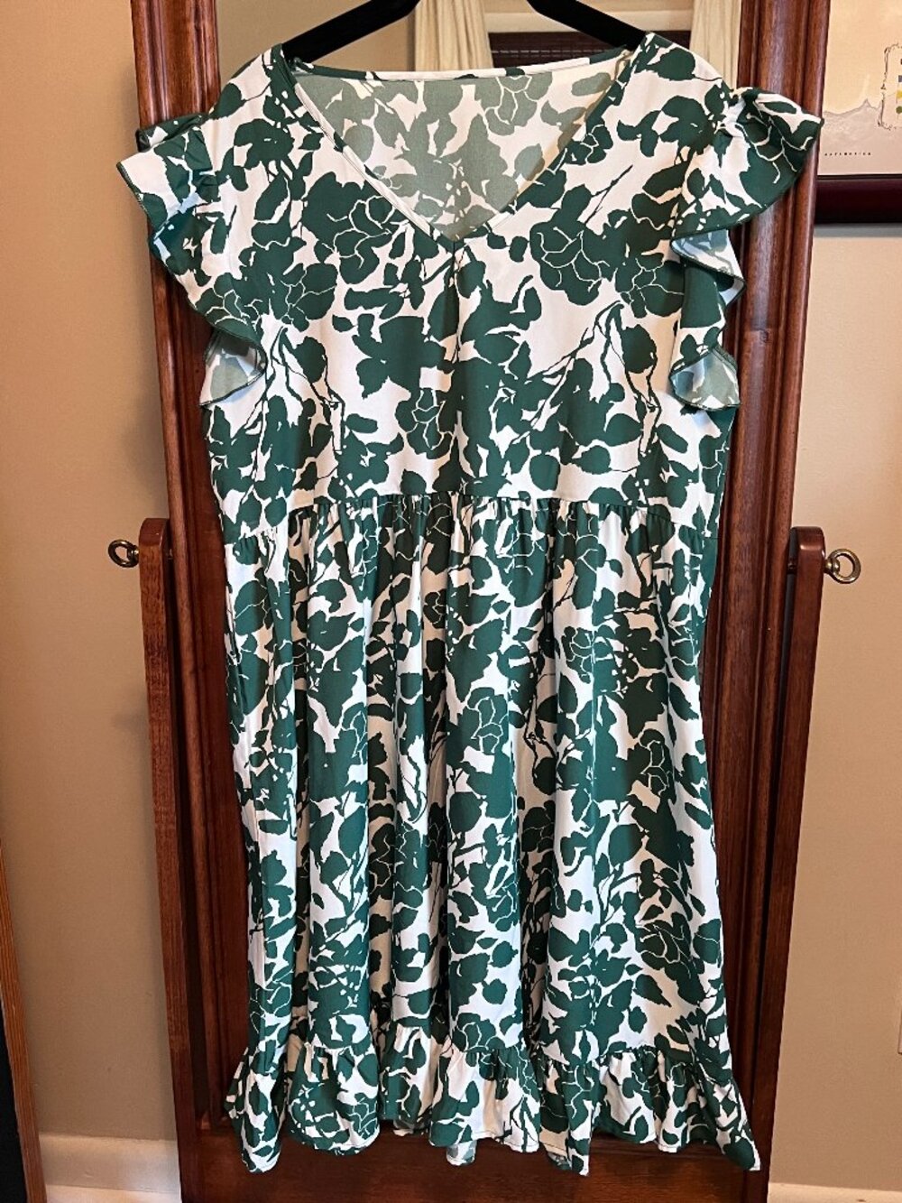 Green and White Dress from boutique